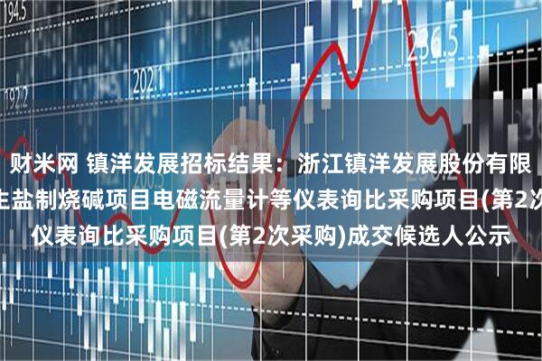 财米网 镇洋发展招标结果：浙江镇洋发展股份有限公司年处理10万吨再生盐制烧碱项目电磁流量计等仪表询比采购项目(第2次采购)成交候选人公示